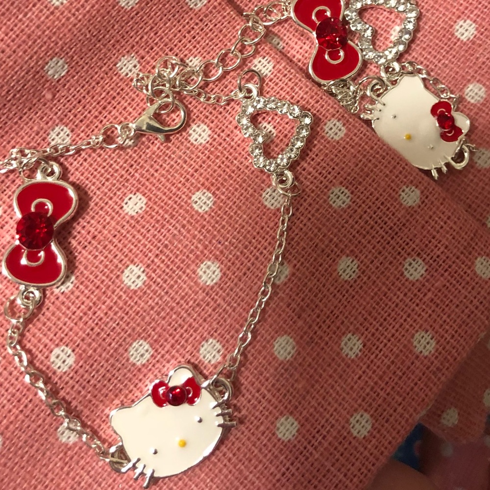 Kitty bracelet Silver cute kitty womens girl
